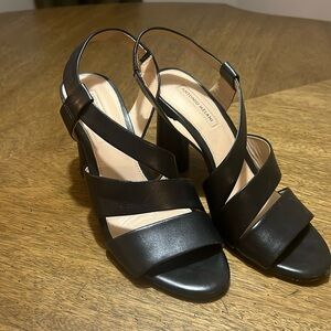 Antonio Melanie Black Leather Heels